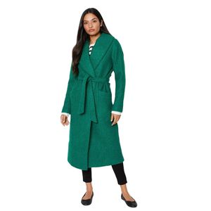 Dorothy Perkins - Zavinovací kabát pro ženy DP4381 (L) (Zelená)