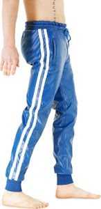 Bockle® Boyjog Faux Blue Kalhoty na běhání z umělé kůže Faux Leather Joggers , XL