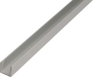 Alberts U-Profil | Aluminium, silberfarbig eloxiert | 1000 x 16 x 13 mm