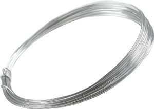 5m Aludraht Aluminiumdraht 1mm Dekodraht Schmuckdraht Bindedraht Farbwahl, Farbe:silber