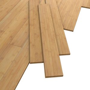 ARTENS - Parkettboden BALI - Versiegeltes massives Bambusparkett zum Kleben - INTENSO - Natürliches Holz - Beige - L.98 cm x B.12,7 cm - Dicke 15 mm - 1,37 m²/  11 Dielen - Belastungsklasse 21