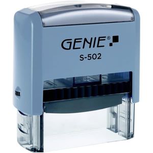 Genie S-502 - Selbstfärbestempel - Benutzerdefinierter Stempel - Kunststoff - 58 x 22 mm - Grau - Kunststoff