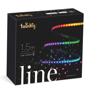 twinkly Smarter LED Streifen LINE mit 90 LED RGB, 1,5 Meter, schwarz, Starter-Kit, Bluetooth+WiFi, Gen II, IP20