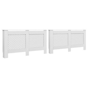 vidaXL Panely chladiče 2 ks. Bílé 152 x 19 x 81,5 cm MDF