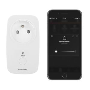 Smartwares Dimmer-Funksteckdose FRANZÖSISCH Smart Home Pro Weiß Amazon Alexa & App