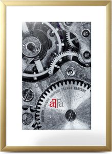 aFFa frames, Alu, Bilderrahmen aus Aluminium, Bild Foto Rahmen, Rechteckig, mit Acrylglasfront, Hellgelb, A3, 29,7x42 cm