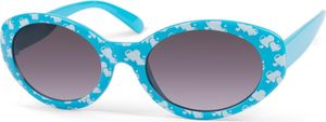 styleBREAKER Mädchen Sonnenbrille mit ovalen Gläsern und Herzchen Muster, Kunststoff Rahmen und Polycarbonat Flachgläsern, Kinder 09020088
