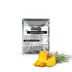 Aromio Slush Eis Pulver 48 g* 5 Stück | Ananas| Konzentrat für Slushy Maker Eis Slushmaschinen Eismaschinen Getränke 1:8