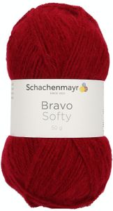 Schachenmayr Bravo Softy, 50g Weinrot Handstrickgarne