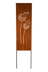 Schild Spruchtafel Gartenschild Edelrost rostige Gartendeko 115cm Edelrost Gartenstecker Rost Pusteblume