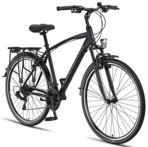 Licorne Bike Life M-V-ATB  Premium Trekking Bike in 28 Zoll - Fahrrad für Herren, Jungen, Damen und Herren - Shimano 21 Gang-Schaltung - Herren Citybike - Männerfahrrad.