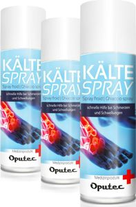 3 x 400ml Oputec Kältespray Eisspray Klassisch: Erste-Hilfe-Spray bei Sportverletzungen, Schmerzen und Schwellungen - Medizinisches Kühlspray für Erste-Hilfe-Set