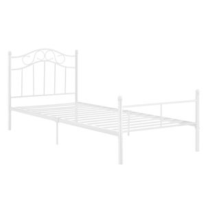 [en.casa]® Metallbett 120x200 weiß Bettgestell Bett Jugendbett Metall