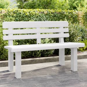 vidaXL Gartenbank Weiß 110x52x71 cm Polypropylen vidaXL Gartenbank Weiß 110x52x71 cm Polypropylen