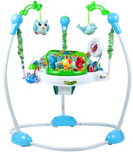 MalPlay Spring- und Spielcenter | höhenverstellbares Baby Hopser | inkl. Spielzeugen mit Lichtern und Melodien | 6 Monate und mehr | max. 11,3 kg / 81cm