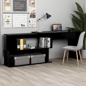 vidaXL Eckschreibtisch Schwarz 200x50x76 cm Holzwerkstoff - Schreibtisch - Schreibtische - Eckschreibtisch - Eckschreibtische