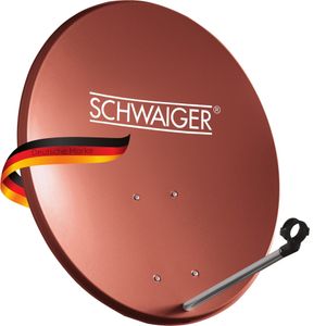Schwaiger Sat Mirror 55cm, oceľ, oválna tehlovo červená