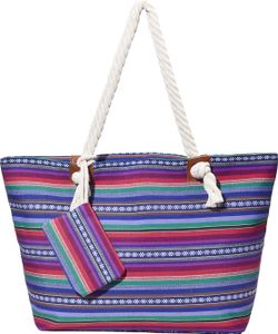 Große Strandtasche wasserabweisend mit Reißverschluss - Hippie Life Große Strandtasche wasserabweisend mit Reißverschluss - Hippie Life
