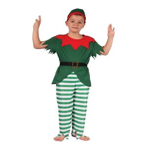 Bristol Novelty - Dětský kostým "Santův pomocník" BN2688 (S) (červená/zelená)