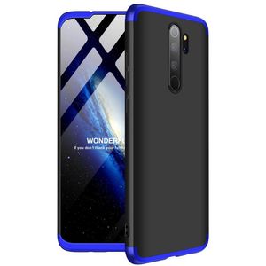 Hülle für Xiaomi Redmi Note 8 Pro 360 Grad Schutz mit Displayglas Bumper Cover Xiaomi Redmi Note 8 Pro Farbe: Schwarz, Blau