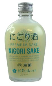 [ 300ml ] KIZAKURA Sake Nigori / ungefilterter Sake aus Japan, alc. 10% vol / premium sake