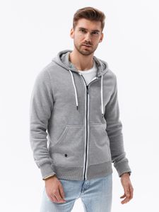 Ombre Clothing Sweatshirt mit Reißverschluss für Männer Keegan grau L