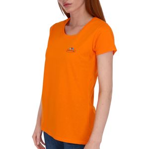 Fruit of the Loom Damen T-Shirt mit Vintage-Logo Farbe: orange Größe: M