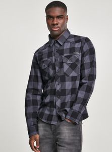 Brandit - Checkshirt black grey Herren Hemd black grey Karo schwarz grau Größe M