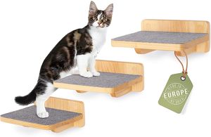 Katzentreppen 3er-Set I I Größe XL I Kletterwand Katzen | Kletterwand Set | Katzenleiter | Katzenwand Klettern | Katzen Wand Klettern