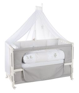 roba Roombed 'Fox & Bunny' Babybett 60x120 cm, Beistellbett zum Elternbett mit kompletter Ausstattung