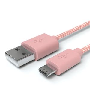 2m Micro USB Kabel Ladekabel Daten für Samsung Huawei PS4 XBOX LG - RoseGold