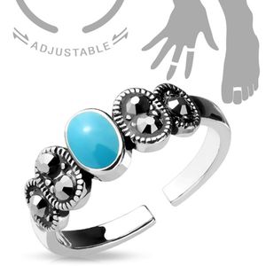 Zehenring / Mid Ring „Boho Türkis“