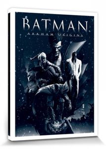 Batman Poster Leinwandbild Auf Keilrahmen - Arkham Origins, Joker, Copperhead, Black Mask, Deathstroke (80 x 60 cm)