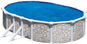 Stahlwandpool oval Classic Größe wählbar, 120cm tief, Stahl 0,45mm Steinoptik, Folie 0,3mm blau Stahlwandpool oval 500x300x120cm, Stahl 0,45mm Steinoptik, Folie 0,3mm blau, overlap