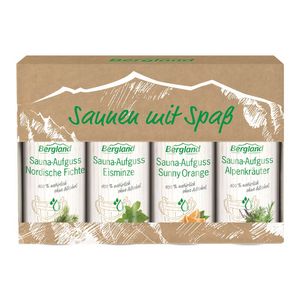 Bergland Saunen Mit Spass Sauna-Aufguss-Set, 4 X 50 Ml
