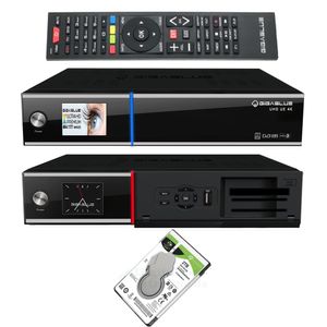 GigaBlue UHD UE 4K SAT TV Linux Receiver 2x DVB-S2 FBC Twin Tuner 4x PiP CI SmartCard Streaming Ultra HD 2 TB Festplatte