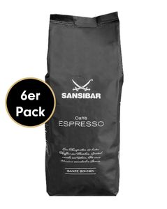 SANSIBAR Kaffee-Sparpaket CAFFÉ ESPRESSO, 6x1000g Bohnen