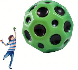 Astro Jump Ball, Astro Jump Ball Moon Ball Hohe Springender Gummiball Sprünge Gummiball Space Ball Toy for Kids Party Gift,Weihnachten Gift, grün