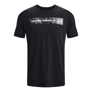 Under Armour Men's UA Camo Chest Stripe Short Sleeve Black/White 2XL Fitness T-Shirt