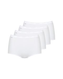 Sloggi Basic+ Maxi Damen Taillenslips 4er Pack, Deutsche Größen:42, Sloggi Farben:White 0003
