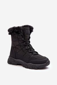 Dámské sněžné boty s kožešinou na zip černé Vittora 37
