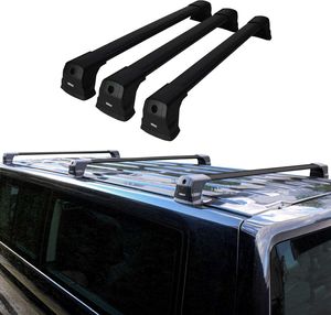 Dachträger Gepäckträger für VW T5 T6 2003-2024 Grundträger Aluminium Schwarz 3x
