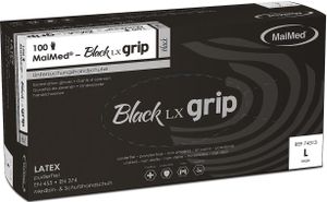 MaiMed Untersuchungshandschuhe Black LX grip puderfrei L