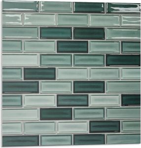 Rechteckiges Mosaik In Farbtönen – Selbstklebend – Wandverkleidung – Wandpaneel – Wanddeko – Dekorative Wandpaneele – 3D Wandpaneele – Wandgestaltung selbstklebend – 4 Stück 50 x 50 cm