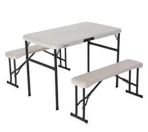 Lifetime Party stôl Bistro stôl | Biely | 107x61x72 cm