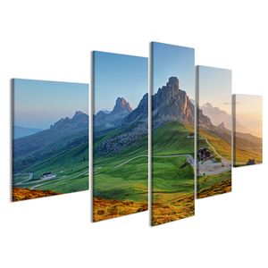 Bild Bilder auf Leinwand Dolomiten Landschaft Wandbild Leinwandbild Poster