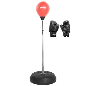 EG STR-110|SPORTINATOR Punchingball Boxstand Standbox-Trainer inkl. Boxbirne & Boxhandschuhen rot