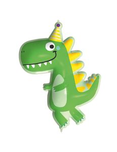 Lustiger Dinosaurier-Ballon für Kindergeburtstage Raumdeko grün-gelb 96 cm - Grün