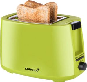 Korona 21133 Toaster | 2-Scheiben-Toaster mit Brötchenaufsatz | Auftau- und Aufheizfunktion | 7 Bräunungsstufen | 750 Watt | Grün