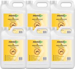 INSIGO 6x2L Anti Ameisen Mittel Spray Gift gegen Stopp frei abwehren Bekämpfung Schutz